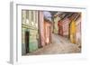 Streets of the medieval town Sighisoara, Transylvania, Romania-Nadia Isakova-Framed Photographic Print