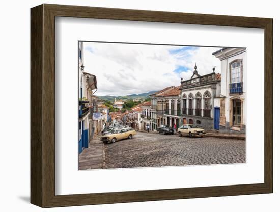 Streets, Ouro Preto, UNESCO World Heritage Site, Minas Gerais, Brazil, South America-Gabrielle and Michael Therin-Weise-Framed Photographic Print