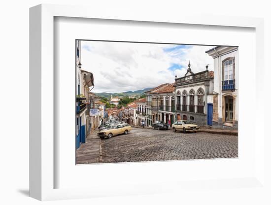 Streets, Ouro Preto, UNESCO World Heritage Site, Minas Gerais, Brazil, South America-Gabrielle and Michael Therin-Weise-Framed Photographic Print