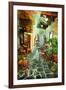 Streets With Tavernas (Pictorial Greece Series)-Maugli-l-Framed Art Print