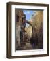 Streetscene in Jerusalem; Strassenscene in Jerusalem-Gustav Bauernfeind-Framed Giclee Print