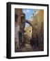 Streetscene in Jerusalem; Strassenscene in Jerusalem-Gustav Bauernfeind-Framed Giclee Print