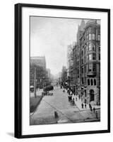 Streetscene, Seattle, Circa 1900-Asahel Curtis-Framed Giclee Print