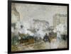 Streetside of the Gare St. Lazare, Seen Towards the Tunnel of Batignolles, 1877-Claude Monet-Framed Giclee Print