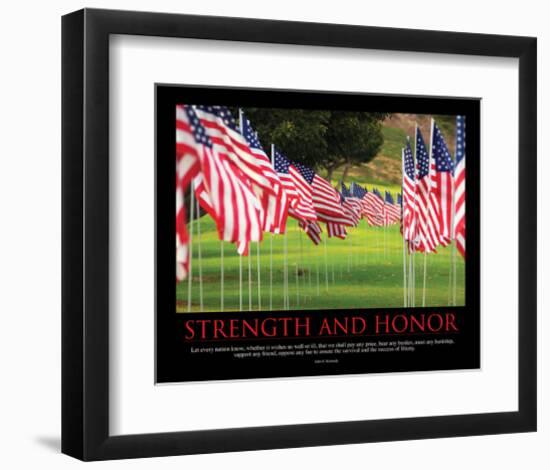 Strength And Honor-SM Design-Framed Art Print