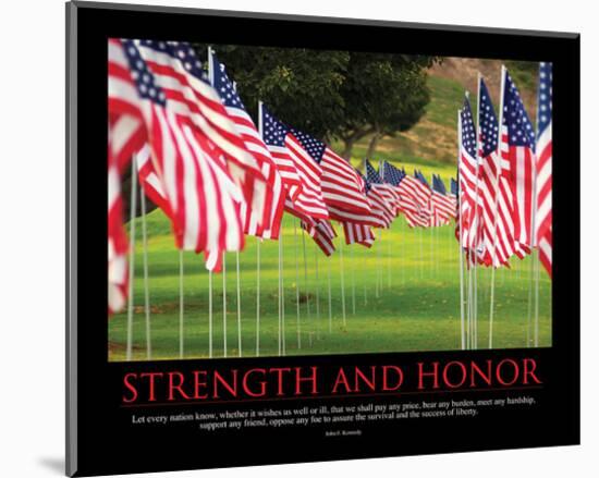 Strength And Honor-SM Design-Mounted Art Print