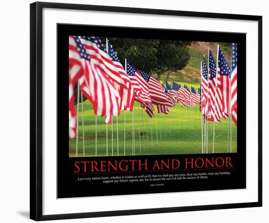 Strength And Honor-SM Design-Framed Art Print