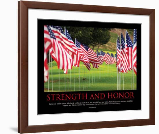 Strength And Honor-SM Design-Framed Art Print