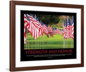 Strength And Honor-SM Design-Framed Art Print