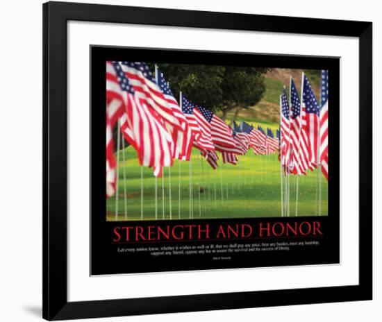 Strength And Honor-SM Design-Framed Art Print