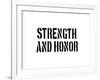 Strength And Honour-SM Design-Framed Art Print