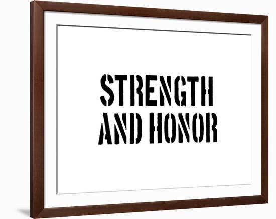 Strength And Honour-SM Design-Framed Art Print