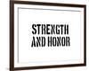 Strength And Honour-SM Design-Framed Art Print