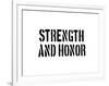 Strength And Honour-SM Design-Framed Art Print