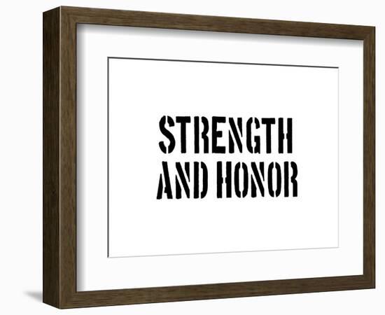 Strength And Honour-SM Design-Framed Art Print