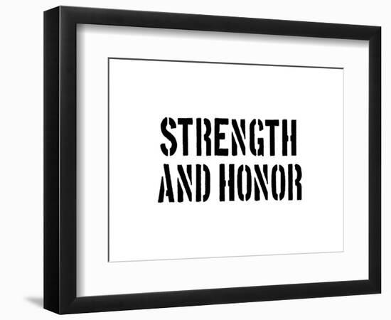 Strength And Honour-SM Design-Framed Art Print