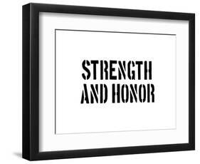 Strength And Honour-SM Design-Framed Art Print