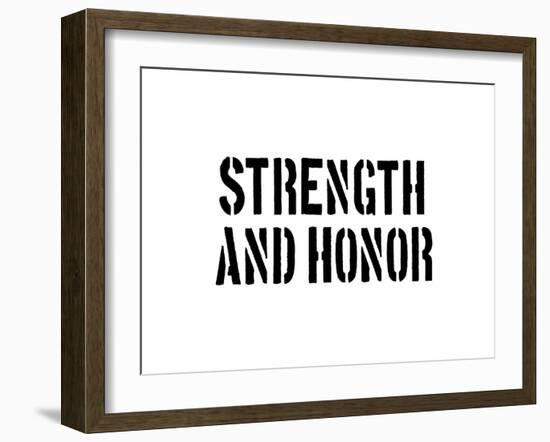 Strength And Honour-SM Design-Framed Art Print