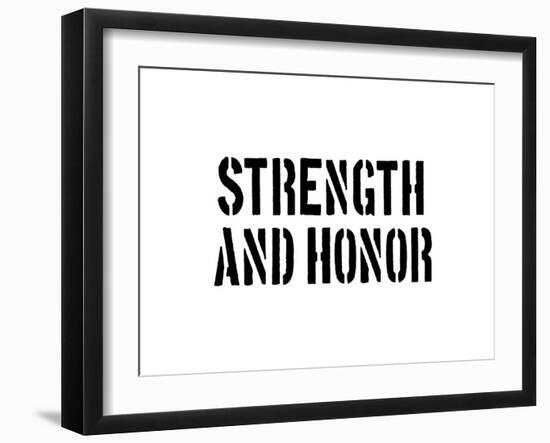 Strength And Honour-SM Design-Framed Art Print