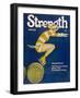 Strength: Girl Ice Skating over Barrels-W.n. Clyment-Framed Photographic Print