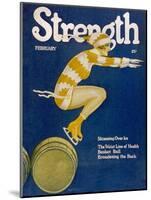 Strength: Girl Ice Skating over Barrels-W.n. Clyment-Mounted Photographic Print