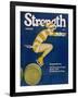 Strength: Girl Ice Skating over Barrels-W.n. Clyment-Framed Photographic Print