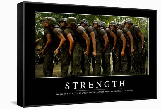 Strength: Inspirational Quote and Motivational Poster-null-Framed Stretched Canvas