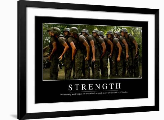 Strength: Inspirational Quote and Motivational Poster-null-Framed Photographic Print