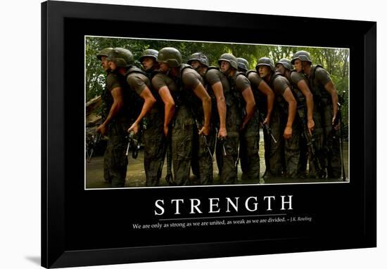 Strength: Inspirational Quote and Motivational Poster-null-Framed Photographic Print