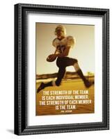 Strength of the Team-Sports Mania-Framed Art Print