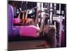 Strength Training Woman with Reflection-null-Mounted Premium Photographic Print