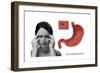 Stress Ulcer, Conceptual Illustration-Gwen Shockey-Framed Premium Giclee Print