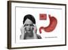 Stress Ulcer, Conceptual Illustration-Gwen Shockey-Framed Art Print