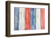 Stressed Wooden Boards Painted Red, White and Blue for Patriotic Concept of United States of Americ-tab62-Framed Photographic Print