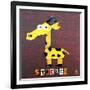 Stretch the Giraffe-Design Turnpike-Framed Giclee Print