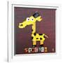 Stretch the Giraffe-Design Turnpike-Framed Giclee Print