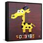 Stretch the Giraffe-Design Turnpike-Framed Stretched Canvas