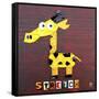 Stretch the Giraffe-Design Turnpike-Framed Stretched Canvas