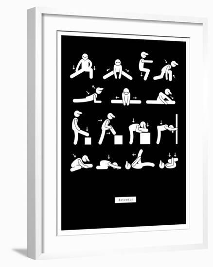 #Stretch-null-Framed Art Print