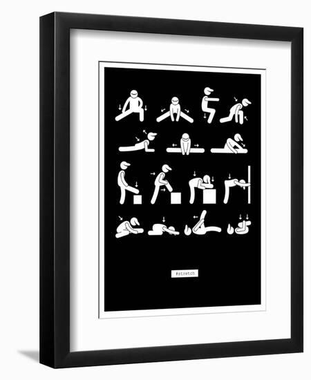 #Stretch-null-Framed Art Print