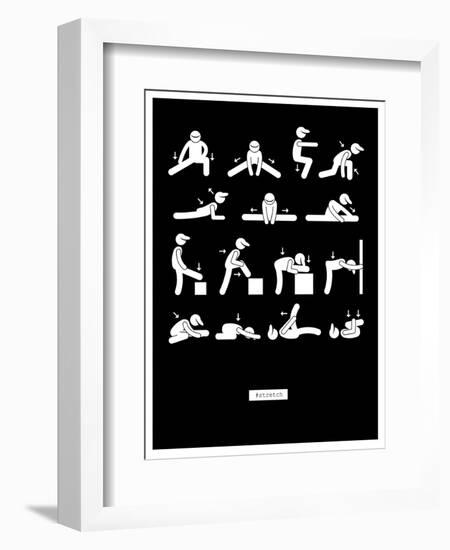 #Stretch-null-Framed Art Print