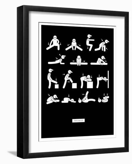 #Stretch-null-Framed Art Print