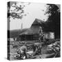 Stretcher Bearers Caring for Wounded at an Improvised First Aid Post, World War I, C1914-C1918-null-Stretched Canvas