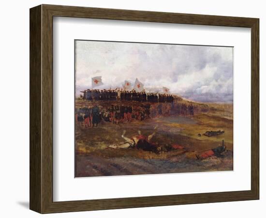 Stretcher-Bearers on the Battlefield During the Siege of Paris-Jean-Baptiste Edouard Detaille-Framed Giclee Print