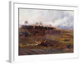 Stretcher-Bearers on the Battlefield During the Siege of Paris-Jean-Baptiste Edouard Detaille-Framed Giclee Print