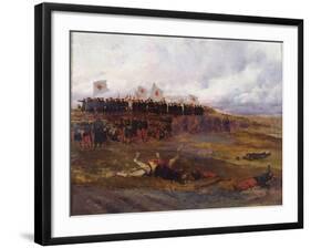 Stretcher-Bearers on the Battlefield During the Siege of Paris-Jean-Baptiste Edouard Detaille-Framed Giclee Print