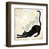 Stretching Burlap Cat-Alan Hopfensperger-Framed Art Print