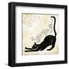 Stretching Burlap Cat-Alan Hopfensperger-Framed Art Print