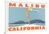 Stretching Girl, Malibu, California-null-Framed Art Print