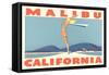 Stretching Girl, Malibu, California-null-Framed Stretched Canvas